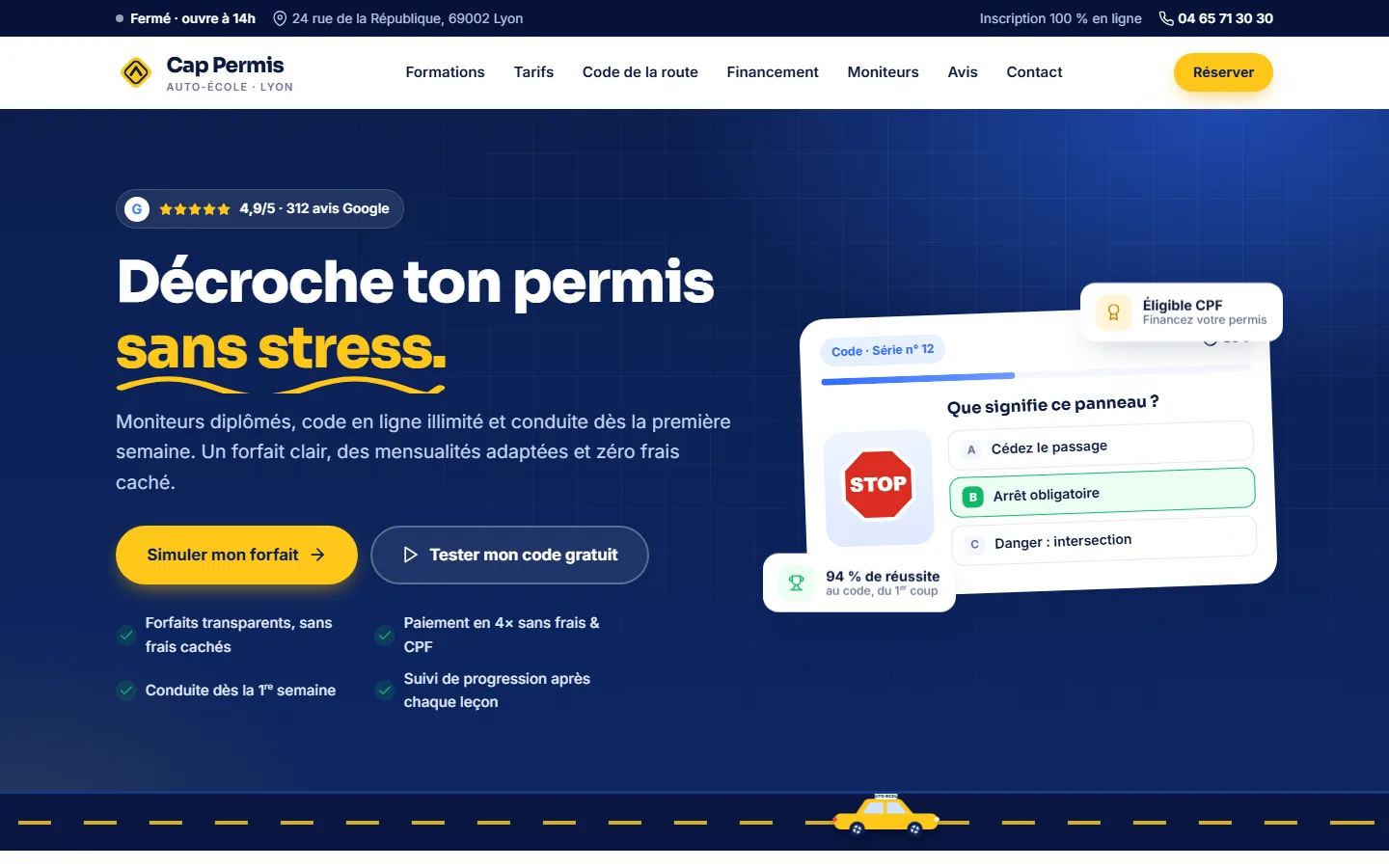 Site auto-école : le site qui remplit le planning