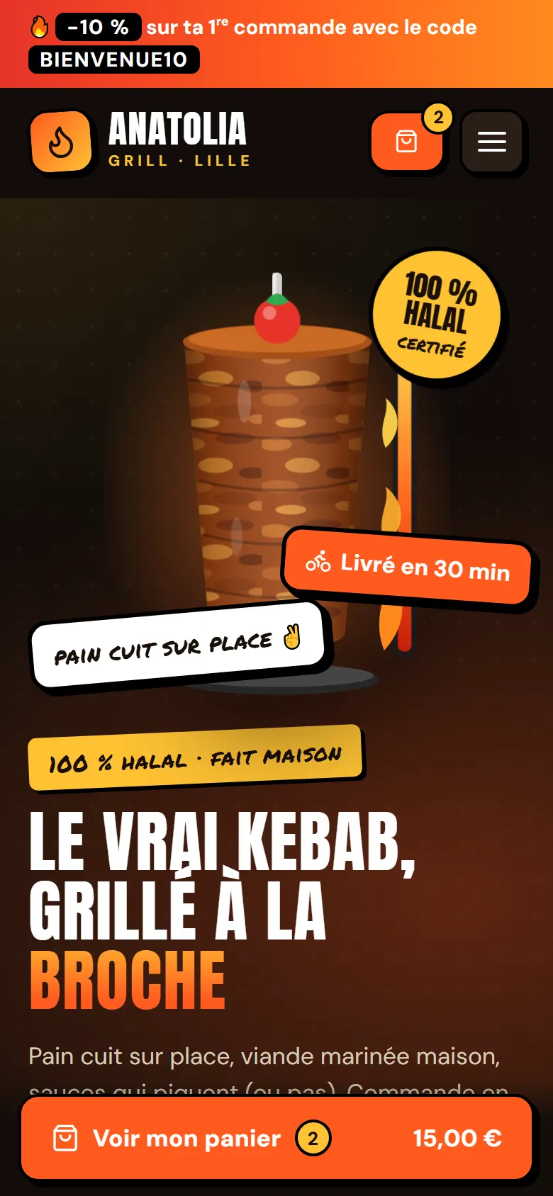 Version mobile de Anatolia Grill